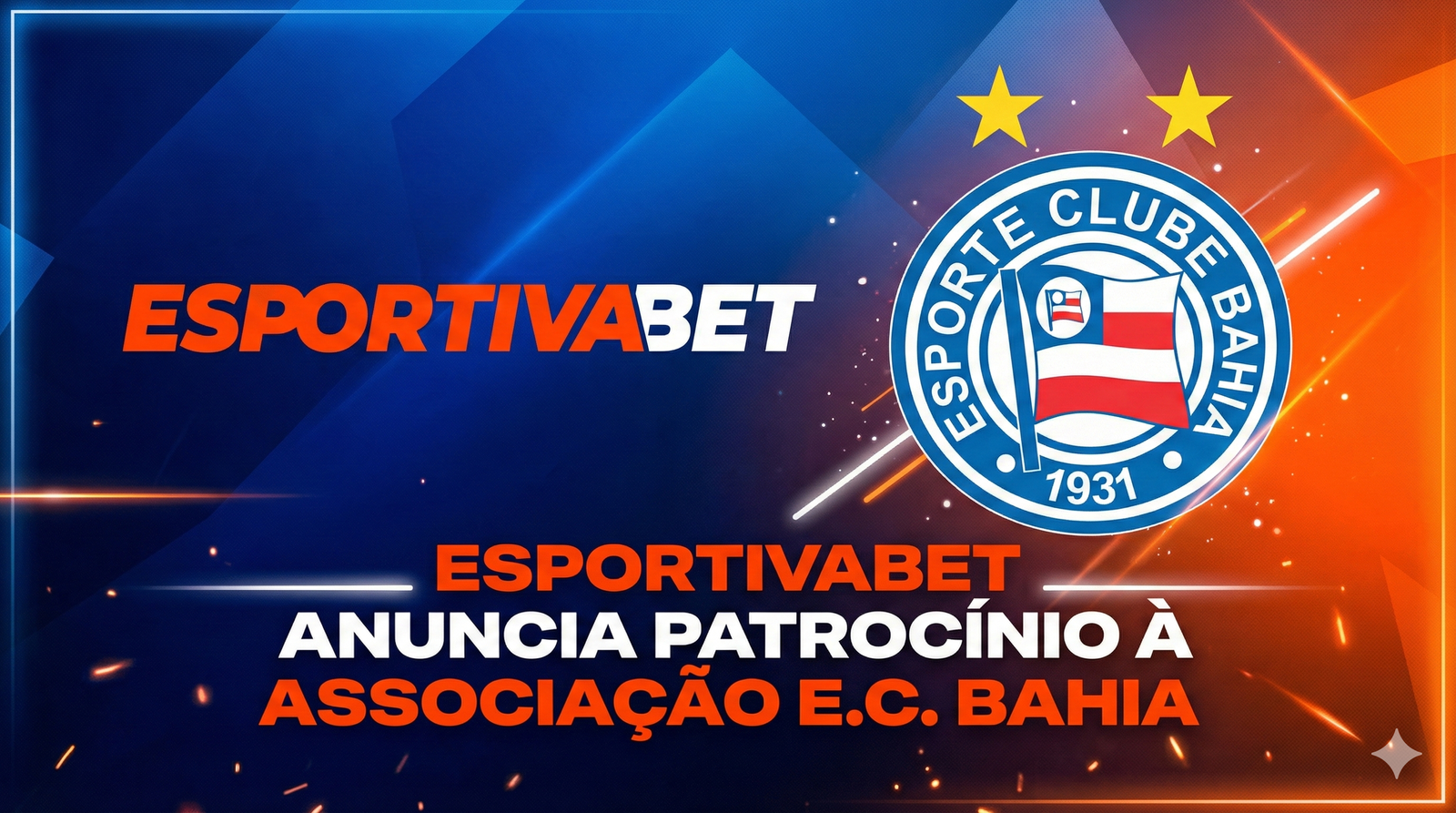Esportiva Bet Anuncia Patrocínio à Associação E.C. Bahia