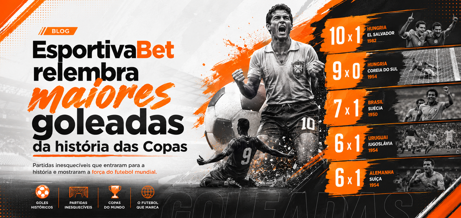 EsportivaBet relembra maiores goleadas dos Mundiais