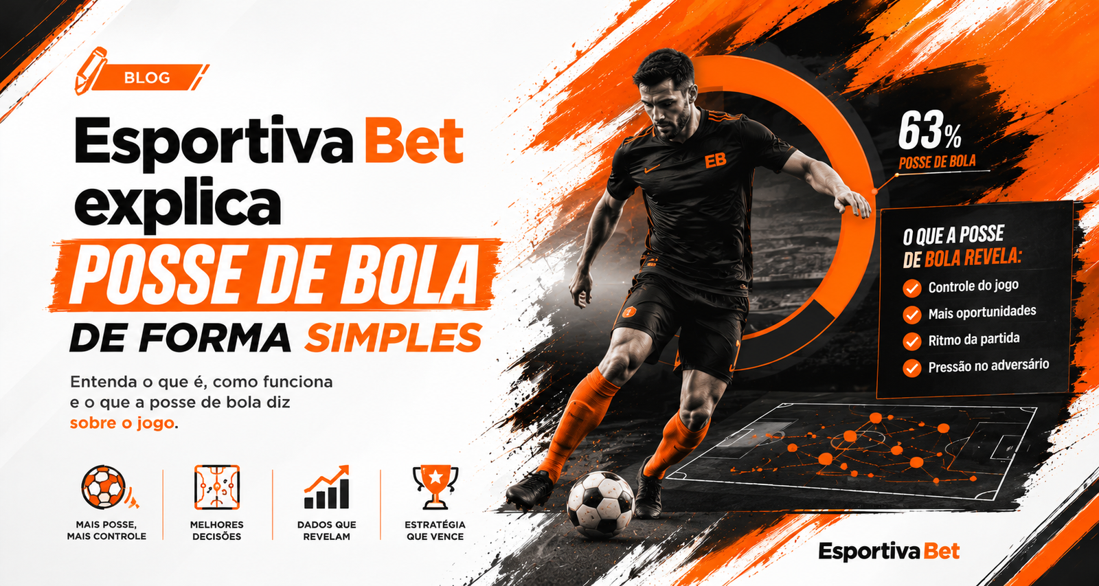 Esportiva Bet explica posse de bola e como interpretar o dado